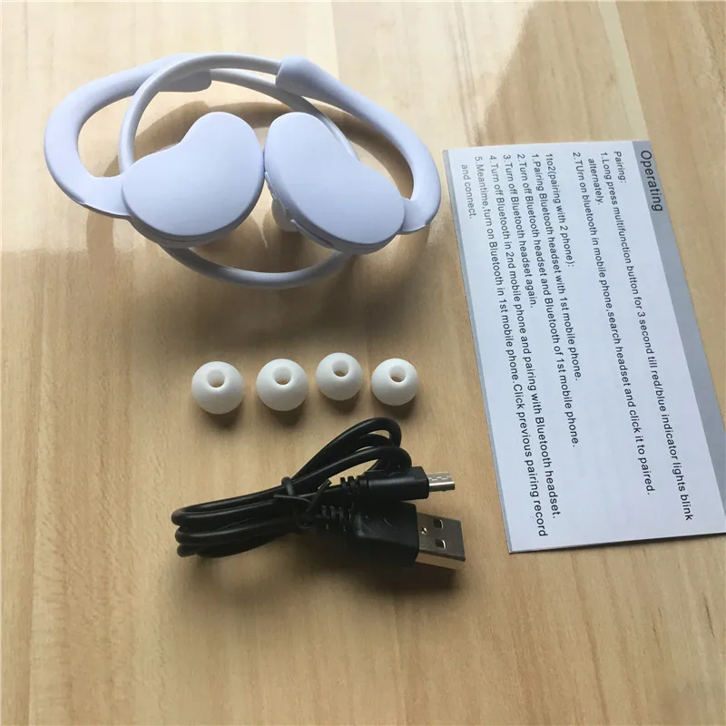 white without box Профессиональные Водонепроницаемые спортивные bluetooth-наушники, спортивные наушники, беспроводные наушники IPX7 SZ903 - Цвет: white without box