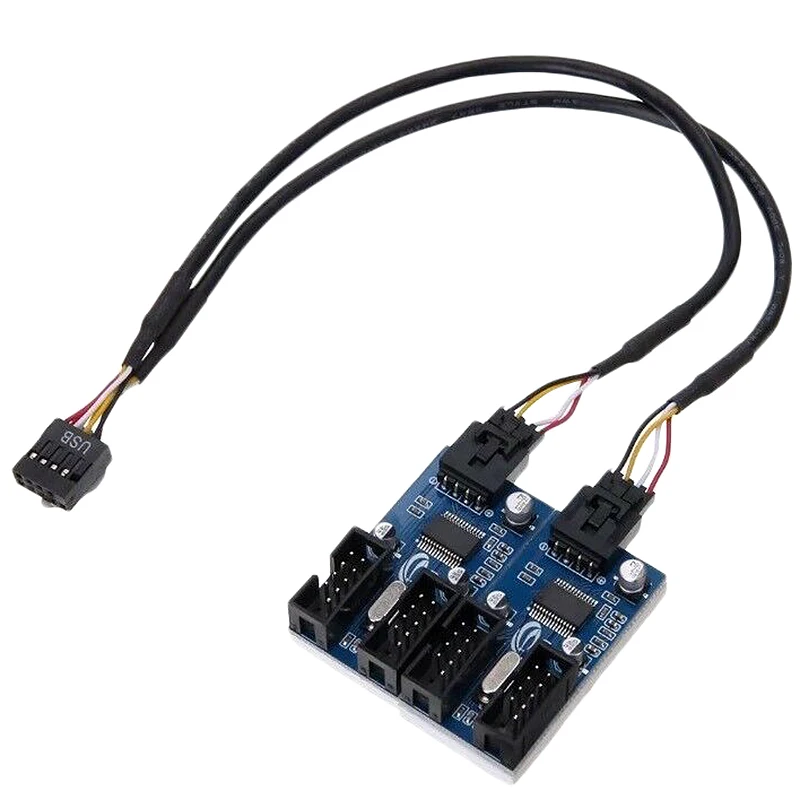 Motherboard Usb 9Pin Header 1 To 4 Splitter Port Multiplier 30Cm Extension Cable | Компьютеры и офис