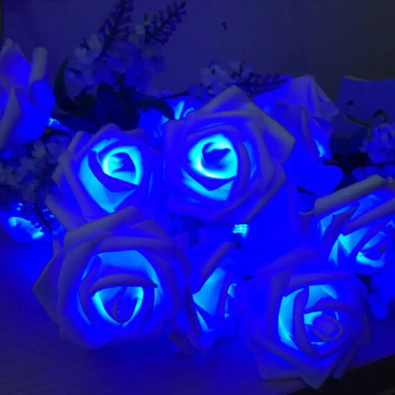 3 м РОЗА светодиодная гирлянда Праздничная сказочная лампа теплый белый для