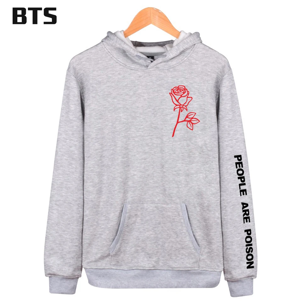 BTS/зимняя одежда толстовка с капюшоном и принтом Люди ядовитые розы|hoodie with|printed