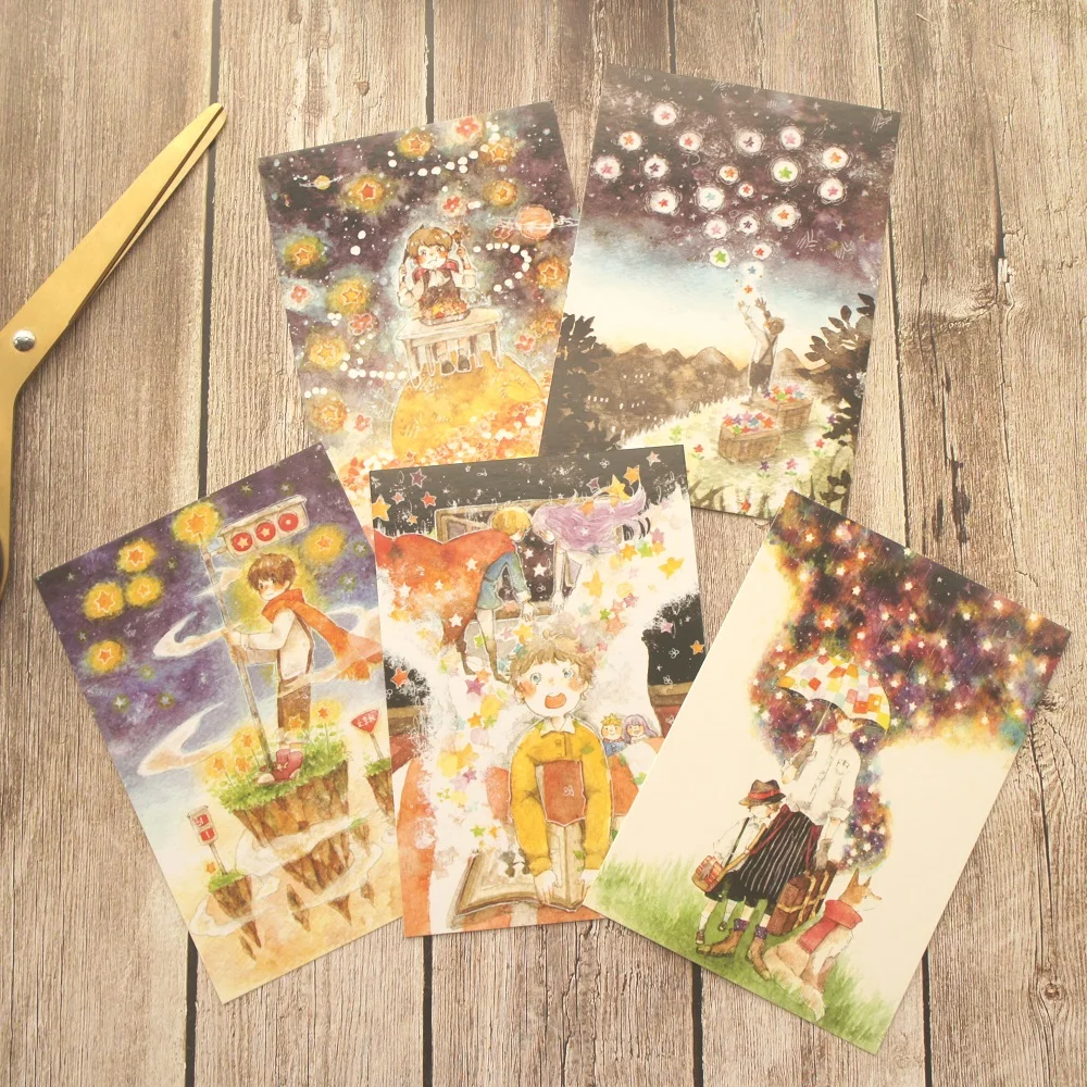 5 шт мальчик и его мечта стиль карты многофункциональный Скрапбукинг вечерние
