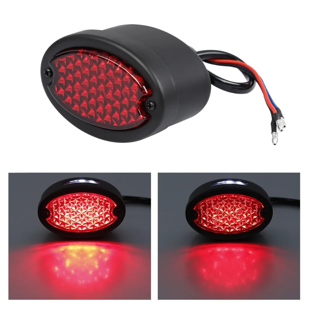 Овальные черные/хромированные СВЕТОДИОДНЫЕ задние ходовые огни тормозные лампы