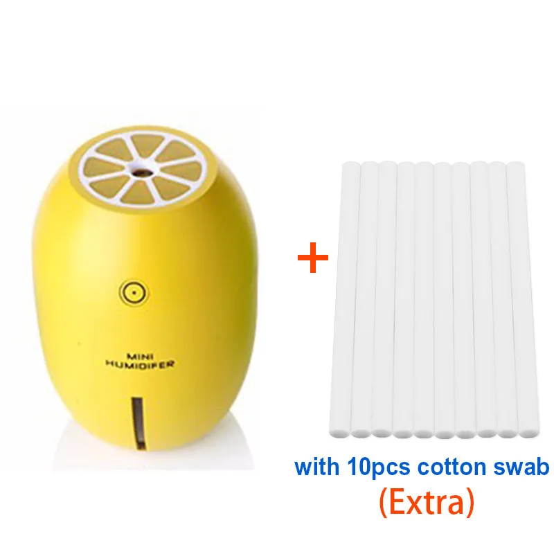 with 10 pcs Cotton 180 мл увлажнитель воздуха, USB очиститель воздуха, освежитель воздуха, светодиодный Ароматерапевтический диффузор, распылитель для дома, авто, мини-увлажнители воздуха для автомобиля - Цвет: with 10 pcs Cotton