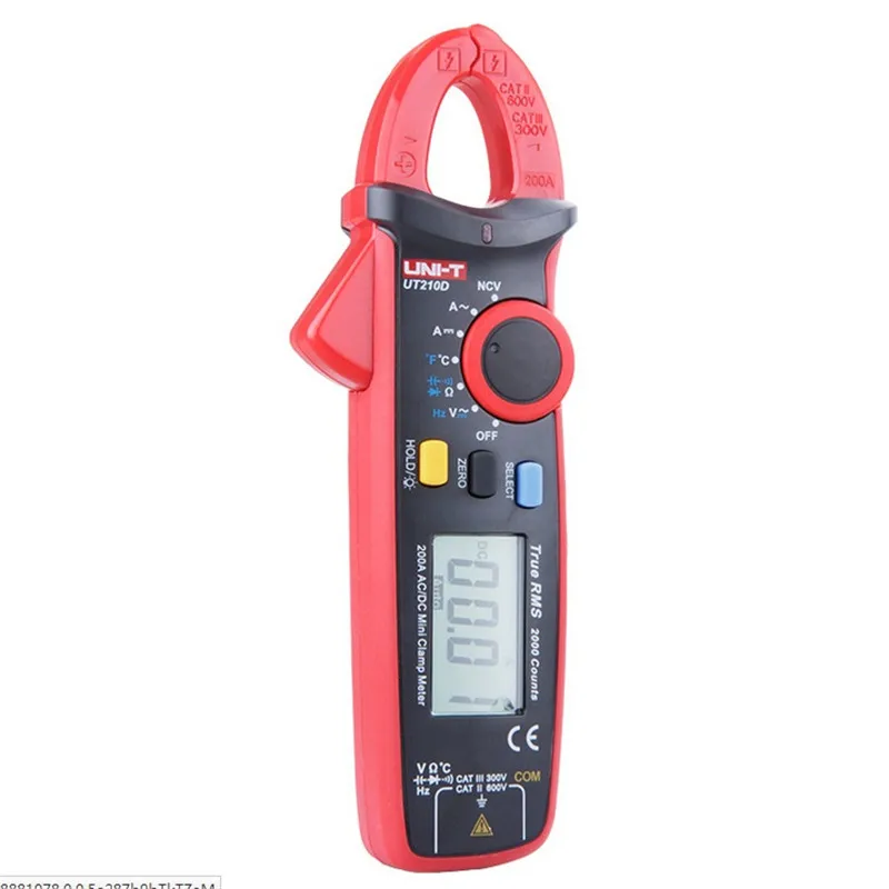 UNI-T UT210D Digital Clamp Meter Multimeter AC/DC Current Voltage Resistance Capacitance Temperature Measurement Auto Range | Инструменты