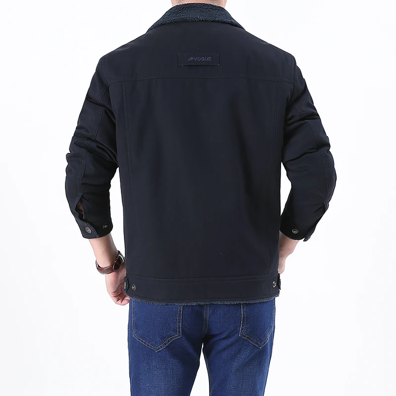 AFS JEEP parka Мужская Толстая флисовая короткая куртка мужская Высококачественная джинсовая военный бомбардировщик зимняя мужская куртка-парка плюс размер 4XL