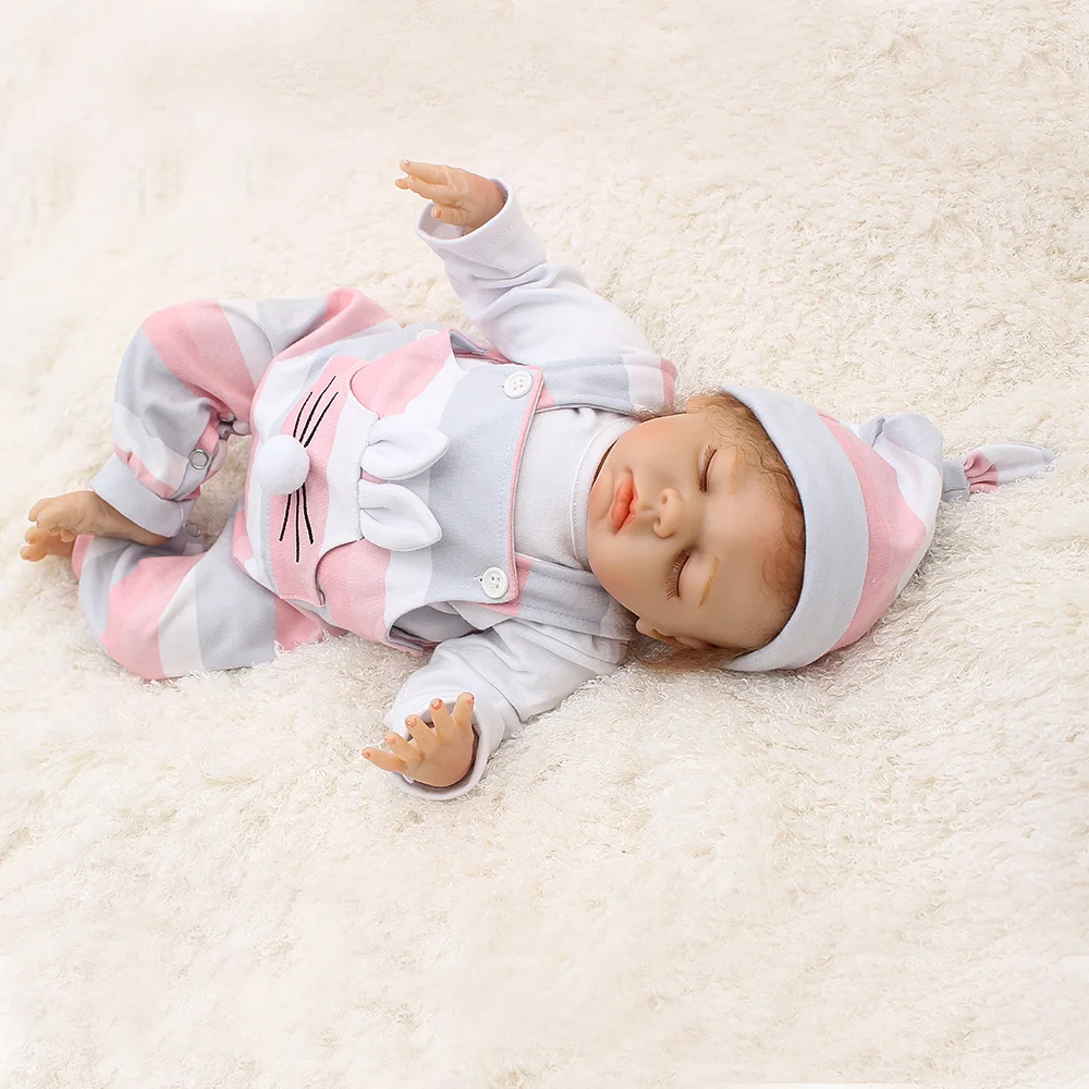 

OtardDolls Realistic Reborn Baby Dolls Soft Silicone Eyes Closed Sleeping Girl Dolls Lifelike Newborn Doll Girls Gift Baby Toys