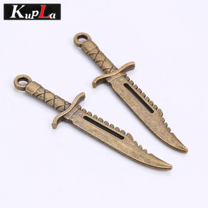Винтажный бронзовый металлический топор нож меч подвески для ювелирных изделий