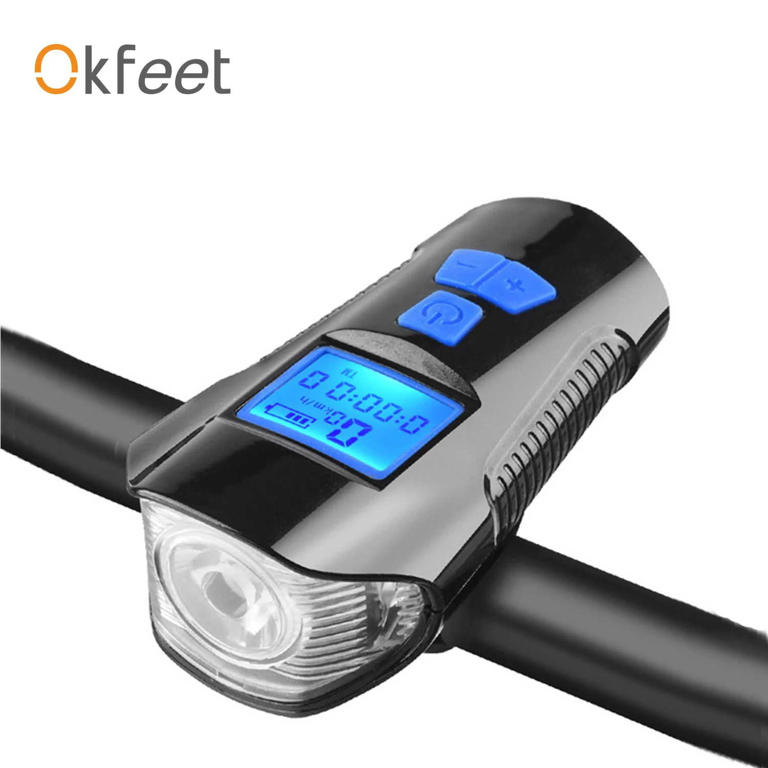 Велосипедный перезаряжаемый светодиодный фонарь Okfeet MTB с USB|Аксессуары для