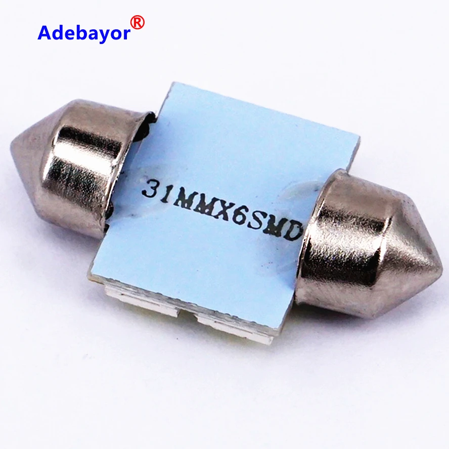 20 шт. оптовая продажа интерьера автомобиля 31 мм белый 5050 SMD 6 светодиодный iFestoon