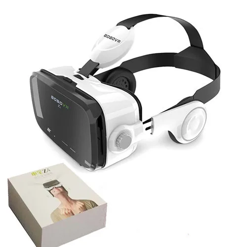 Only Z4 BOBO VR Z4 кожаный 3D картонный шлем виртуальной реальности очки VR очки гарнитура наушники коробка 2 для 4-6 'смартфонов - Цвет: Only Z4