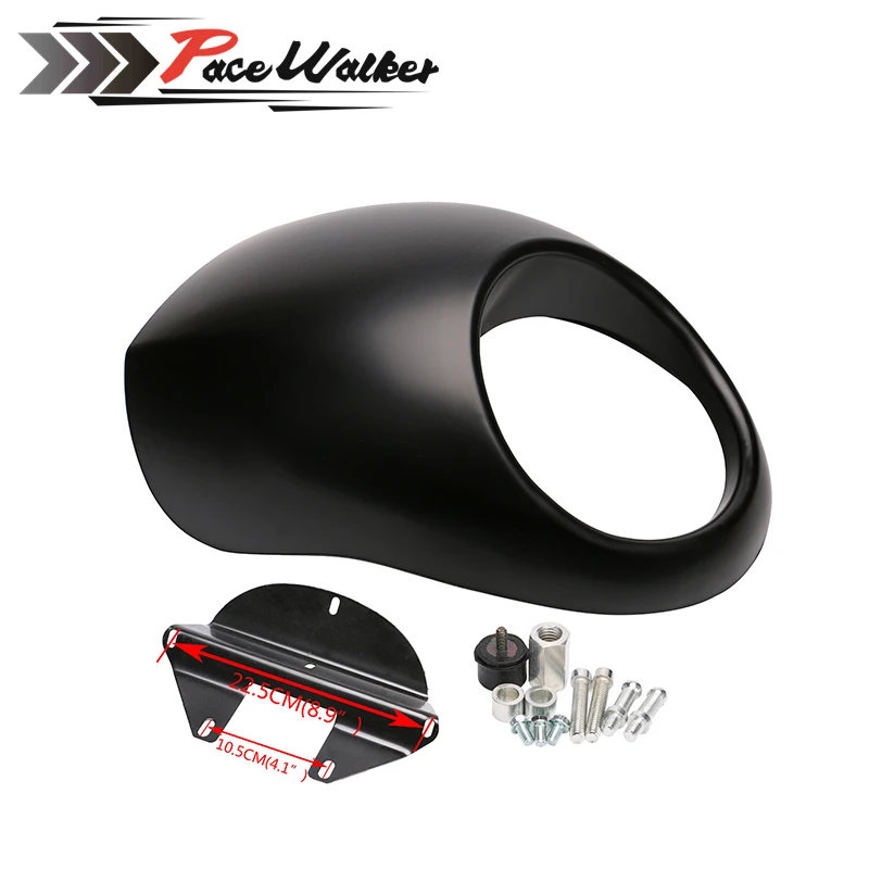 Черная пластиковая фара спереди козырек обтекатель Прохладный маска рамка |