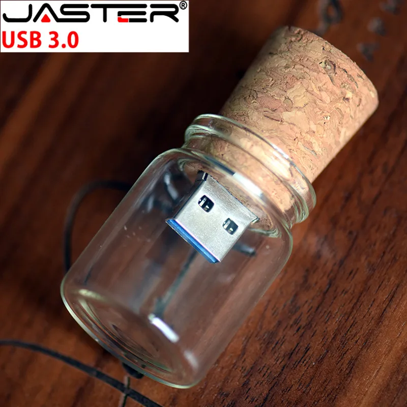JASTER Лидер продаж USB 3 0 стеклянная дрифтовая бутылка мягкая фотография 4 ГБ 8 16 32 64