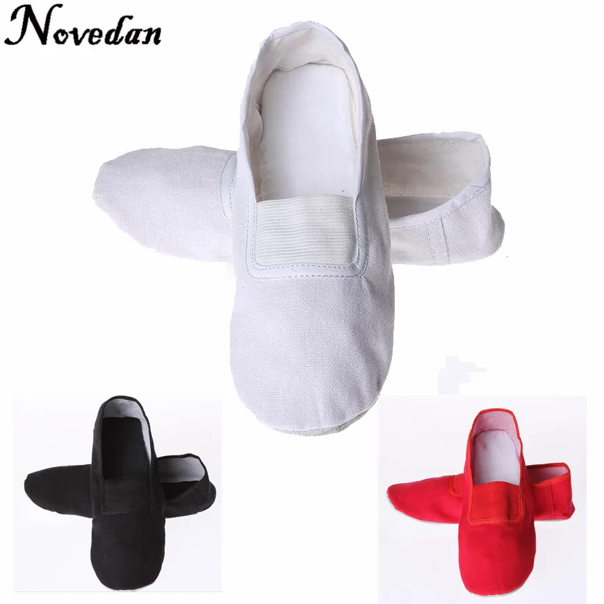 Child And Adult Soft Gym Fitness Shoes Canvas Ballet Dance Shoes For Girls Slip on Dancesport Jazz Shoes For Men Boys