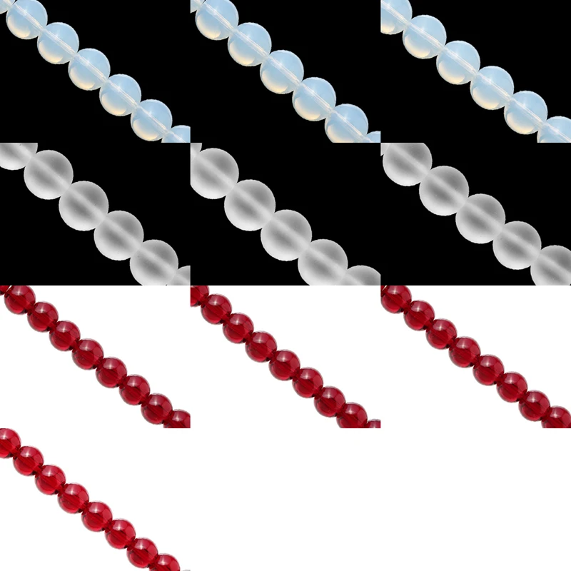 1Strand Round Imitation Garnet/Opal/Moonstone Beads For Jewelry Making DIY Necklace Bracelet Findings 4mm/6mm/8mm/10mm | Украшения и