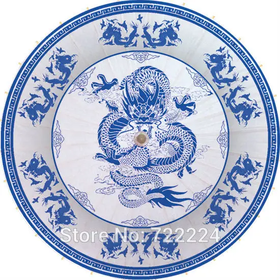 

Китайский удачный тотемный Дракон диаметром 50 см, традиционный зонт ручной работы, украшение для танцев, реквизит из промасленной бумаги