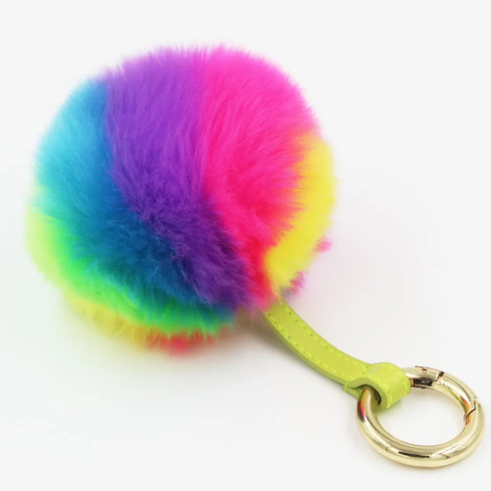 1 шт. женский брелок из искусственного меха 10 см|bag charm|ball keychainkeychain women |