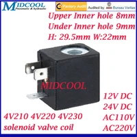 4v210 series magnetic contactor plug 3 solenoid valve coil 12v 24v 110v 220v din43650b