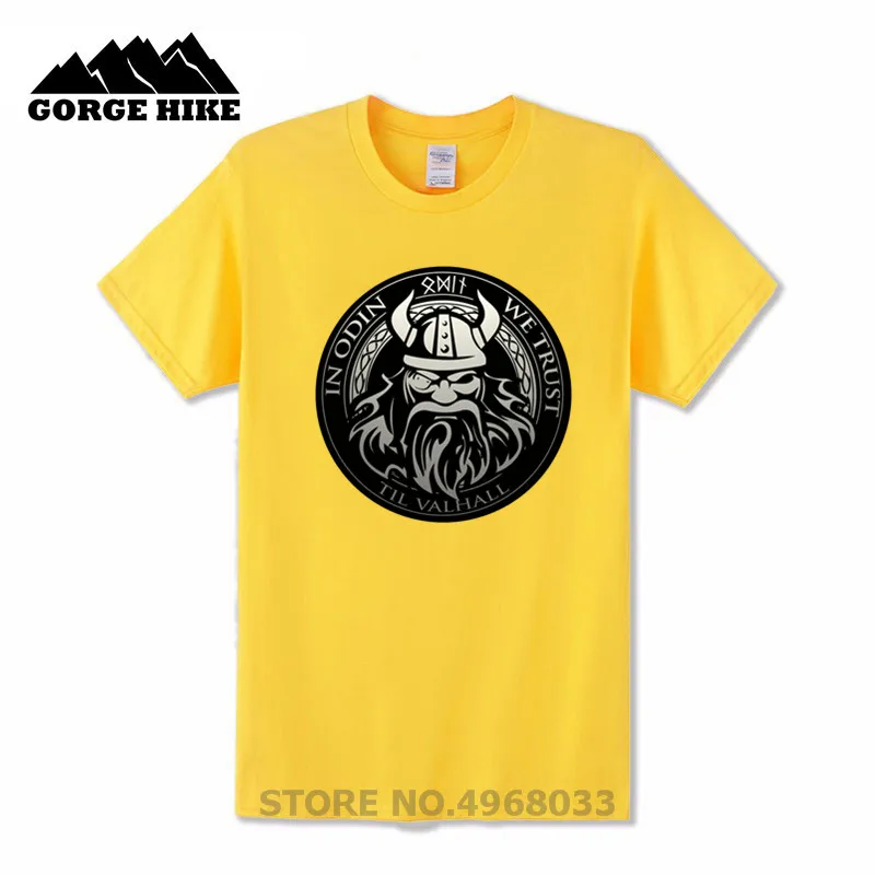 Мужская Повседневная футболка с коротким рукавом Vikings Valhalla Son of Odin облегающая для