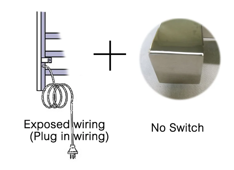 Expossed wiring TW-RT2 полотенцесушитель с подогревом аксессуары для ванной комнаты стойка из нержавеющей стали электрическая сушилка для полотенец, полка для ванной комнаты - Цвет: Expossed wiring