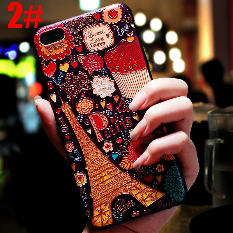Роскошный милый 3d чехол YuoTuo для телефона apple iphone 7 plus силиконовый мягкий с цветком