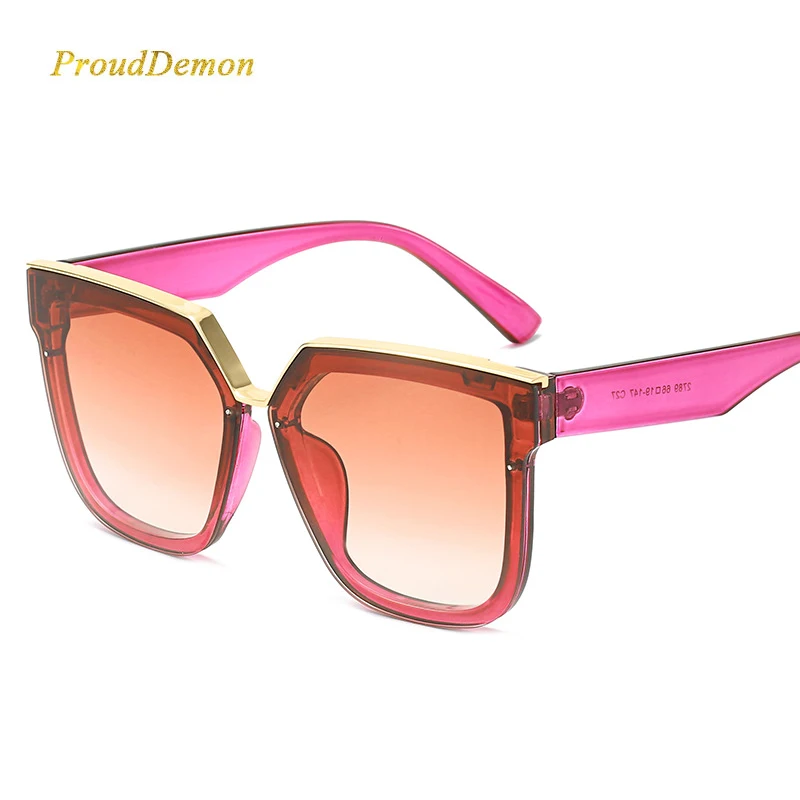 2020 Fashion Gradient Square Mirror Sunglasses Large Frame Elegant Oversized Sun Glasses Brand Designer UV400 | Аксессуары для