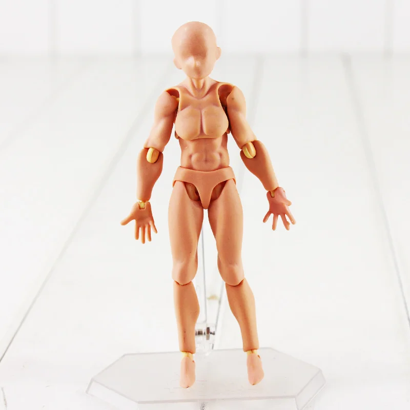Skin He in Box 8 видов стилей 5 ''Figma фигурка для тела Archetype He She Body Kun Body Chan, серый, черный цвет, чистая кожа, мужские и женские модели кукол - Цвет: Skin He in Box