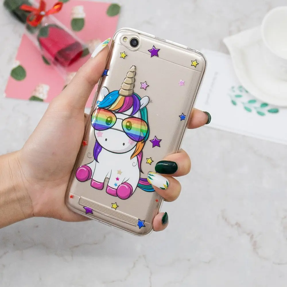 ТПУ чехол для Xiaomi Redmi 5A 5 A Redmi5A мягкий мобильного телефона A5 красный mi прозрачный