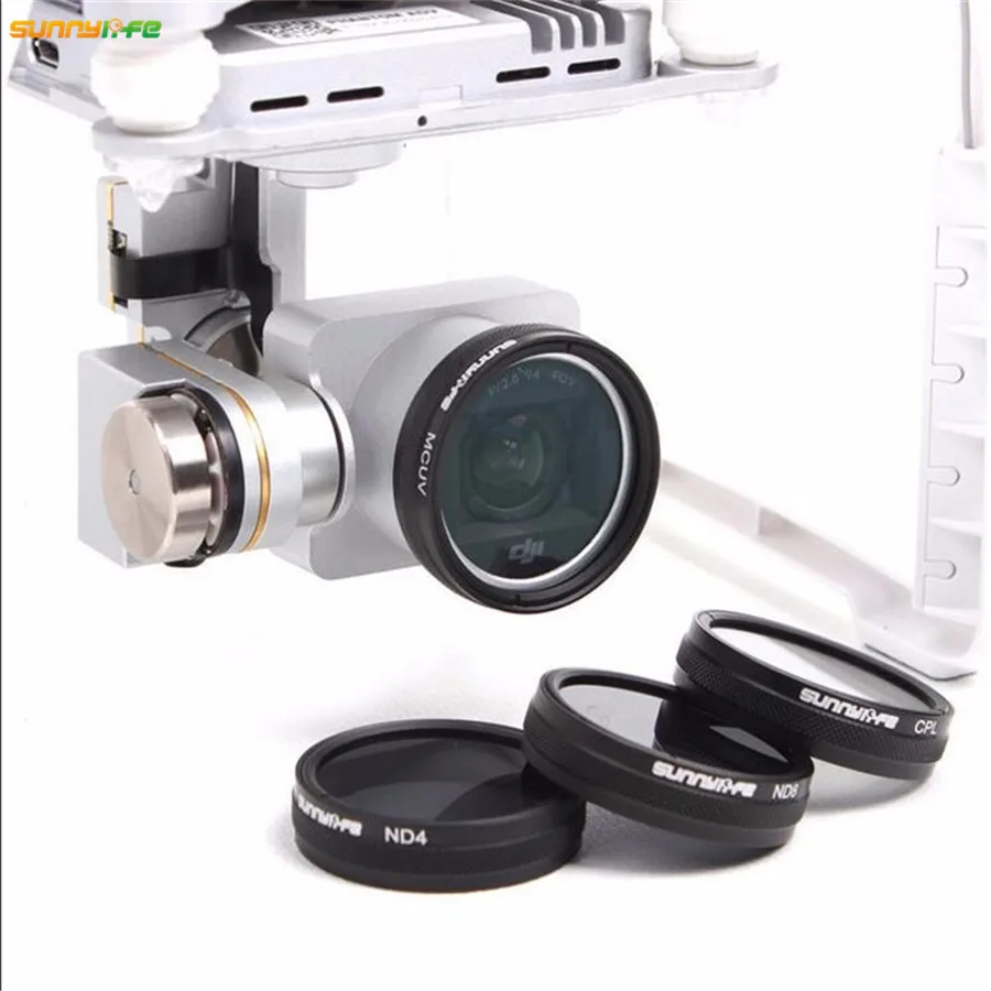 Фильтры для объектива камеры DJI Phantom 4 ND4/ND8/MCUV/CPL 3 Стандартный профессиональный