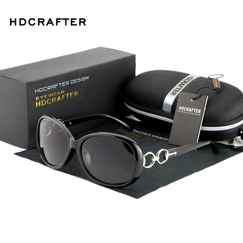 HDCRAFTER Women Sun Glasses Polarized Female Vintage Google Sunglasses for Black Purple Brown Sunglass gafas Oculos De Sol | Аксессуары
