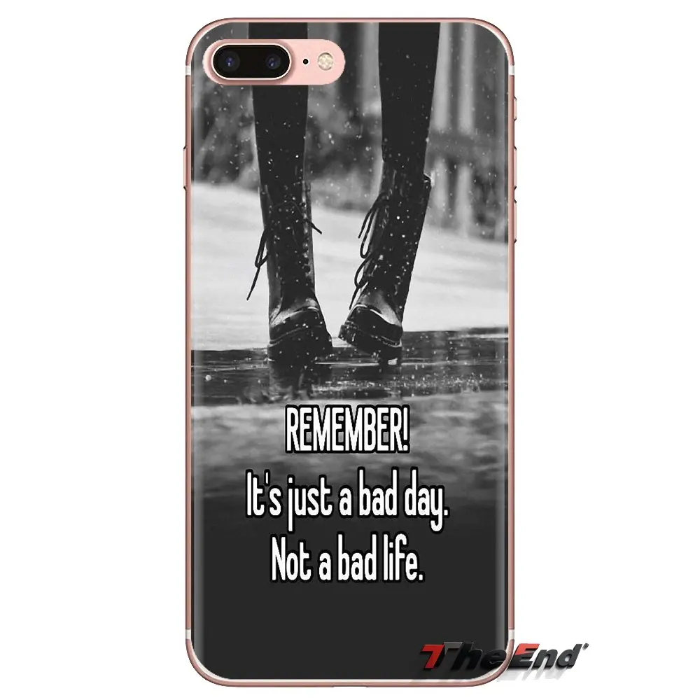 Soft TPU Case For Samsung Galaxy S3 S4 S5 Mini S6 S7 Edge S8 S9 S10 Plus Note 3 4 5 8 9 It's just a bad day not life Print |