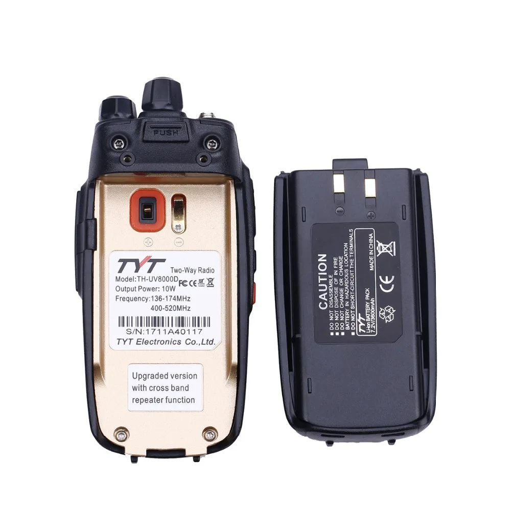 2 шт. TYT TH UV8000D Walkie Talkie 10 Вт High Powe двухдиапазонный VHF UHF км Comunicador поперечный репитер - Фото №1