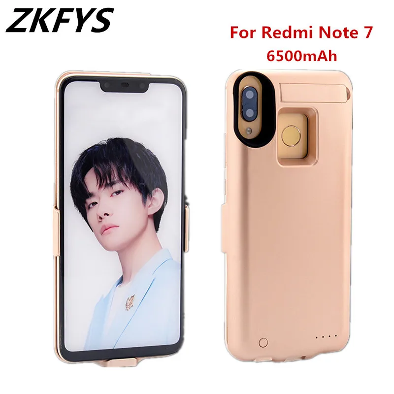 Портативный чехол с внешним аккумулятором на 6500 мА · ч для Xiaomi Redmi Note 7 Pro чехлы