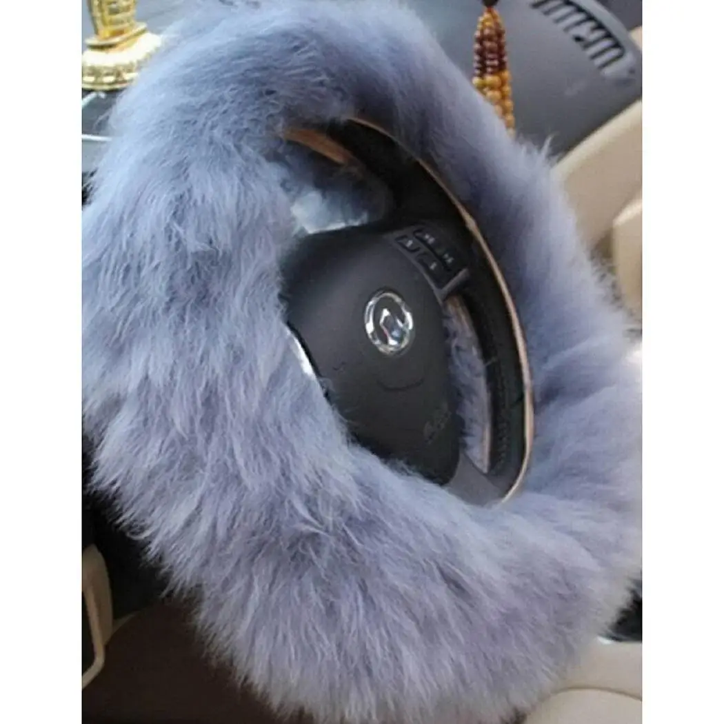 Automotive Interior Soft Wool Steering Wheel Cover General auto car steering wheel cover. Handbrake Accessory | Автомобили и