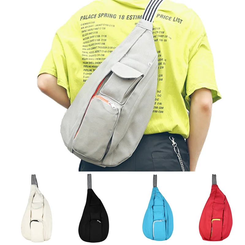 Canvas Sling Chest Bag for Men Back Pack Crossbody Bags Messenger Shoulder Travel Hiking Riding Daypack |