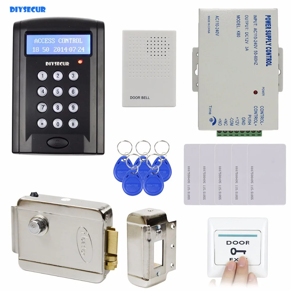 Система контроля доступа к дверям DIYSECUR с RFID клавиатурой + электронный дверной