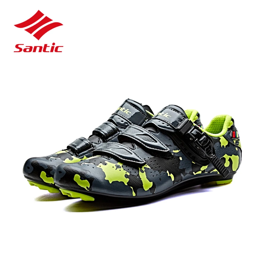 Кроссовки Santic мужские из ПУ кожи спортивная обувь с замком самоблокирующиеся для