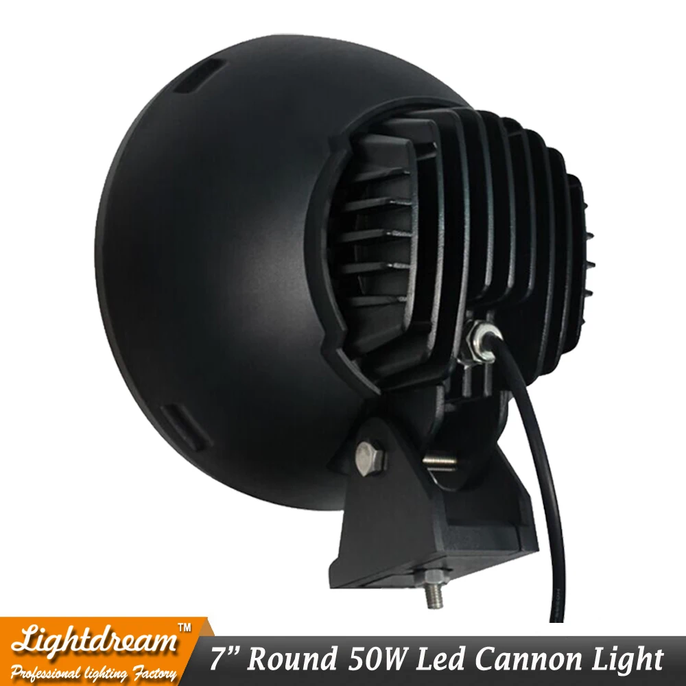 Внедорожное освещение 9888545 Cannon Black 6 7 дюйма 50 Вт узкое светодиодное точечное 12 В 24