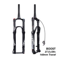mtb fork boost 110mm travel 140mm air forks suspension 29er 27 5 inch 3 0 29 plus 11015 lockout rebound for mountain bike