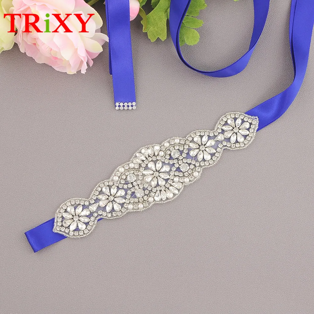 TRiXY S94 бесплатная доставка серебряные стразы пояс для невесты Кристальный жемчуг