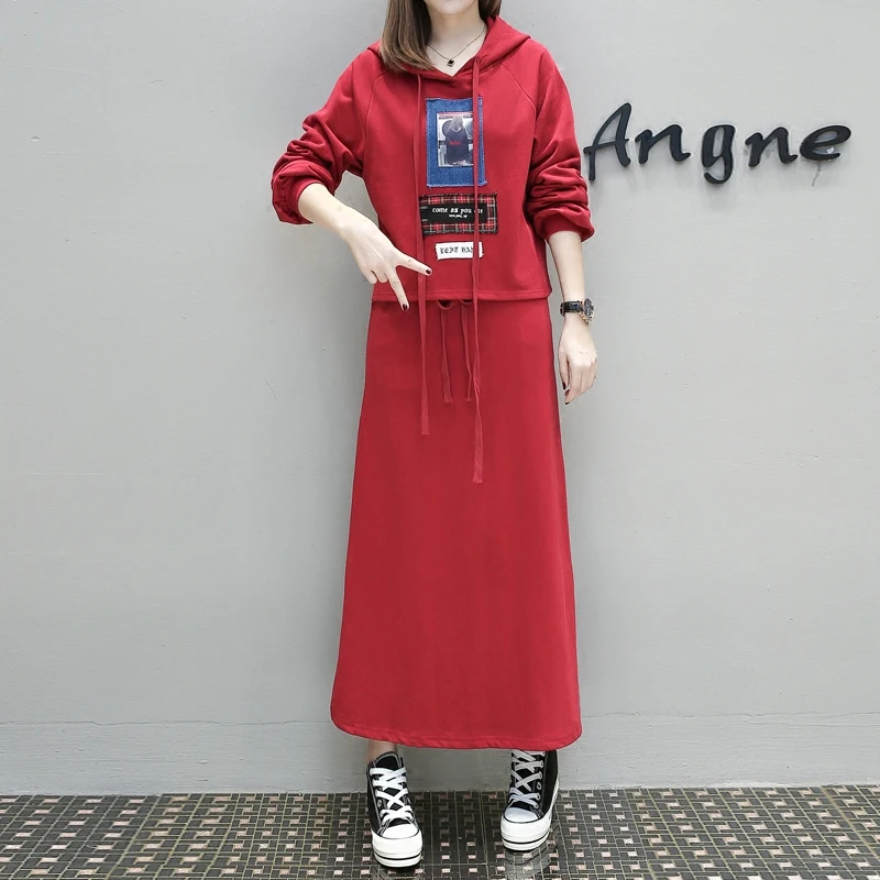 Женский спортивный костюм весна осень 2019 женский повседневный хлопковый свитер