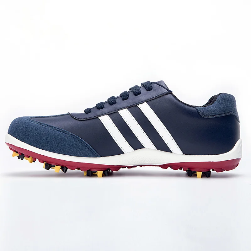 New style mens leather Golf shoes Breathable waterproof removable spikes non-slip sneakers outdoor golf | Спорт и развлечения