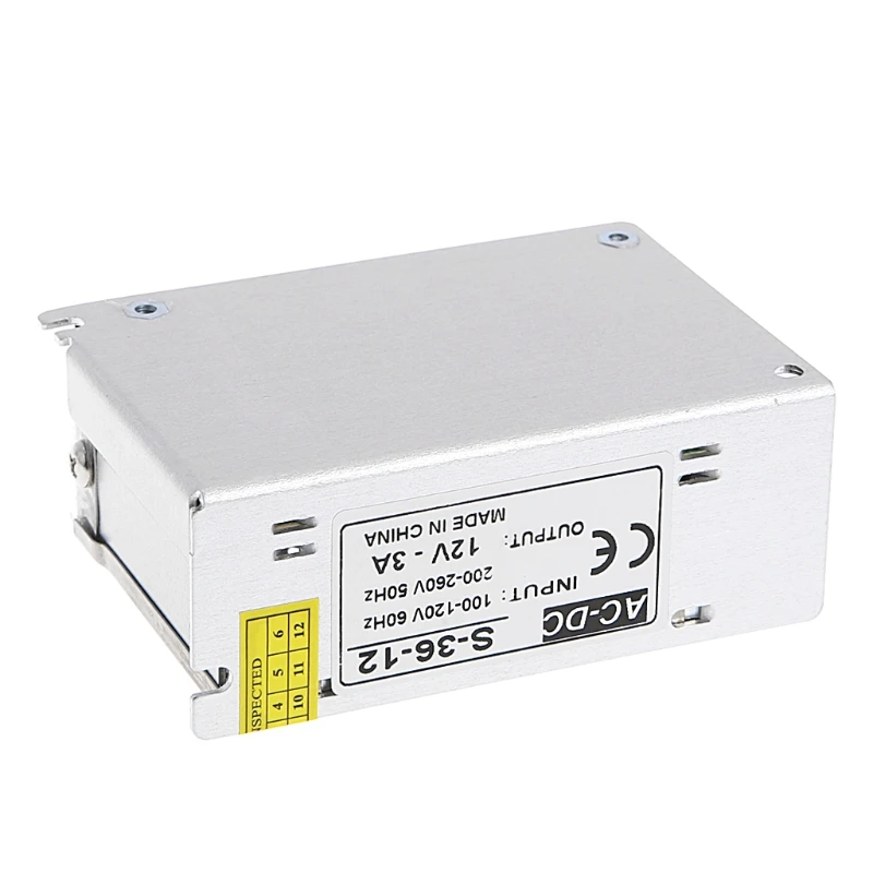AC 100 260V к DC 12V 3A 36W переключатель питания Драйвер адаптер светодиодные полосы