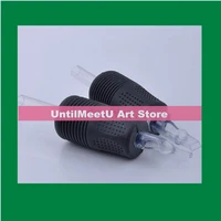 100pcs 25mm soft tattoo tubes disposable silicone rubber tattoo grips with clear tips open flat 5f 7f 9f 11f 13f 15f
