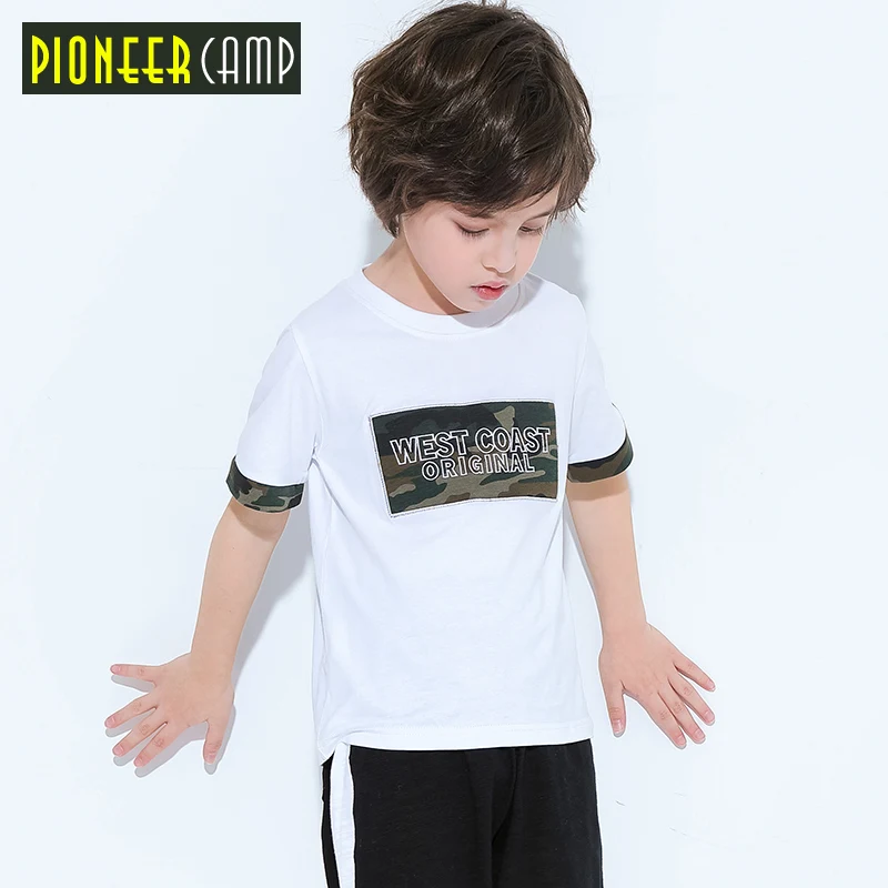 Pioneer Kids/Детские футболки с имитацией двух предметов футболка камуфляжным принтом