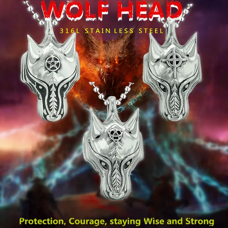 Подвеска KLDY vicинг wolf из нержавеющей стали ожерелье в стиле панк амулет подарок на