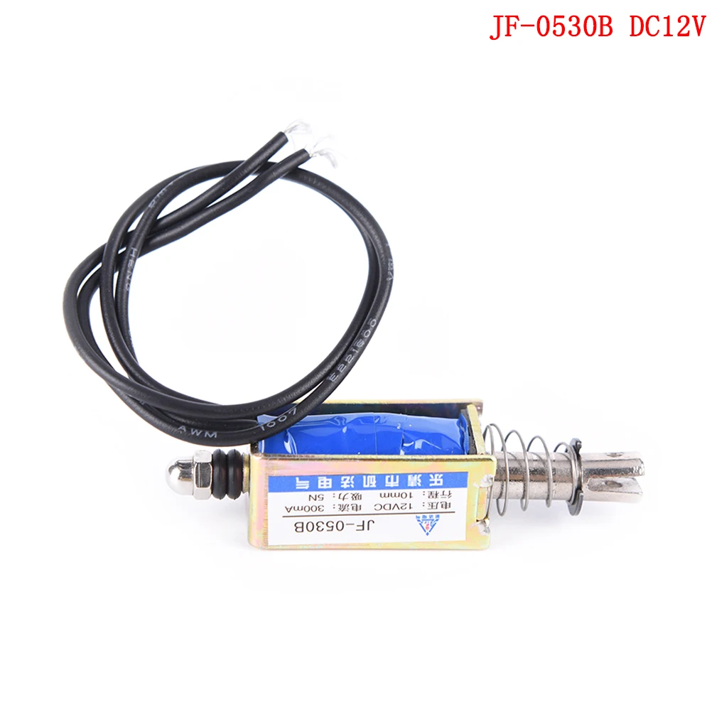 DC12V 0.6A открытые рамочный Электромагнит замок на дверь сейфа силы 5N пройденное расстояние 10 мм линейный соленоид 300MA
