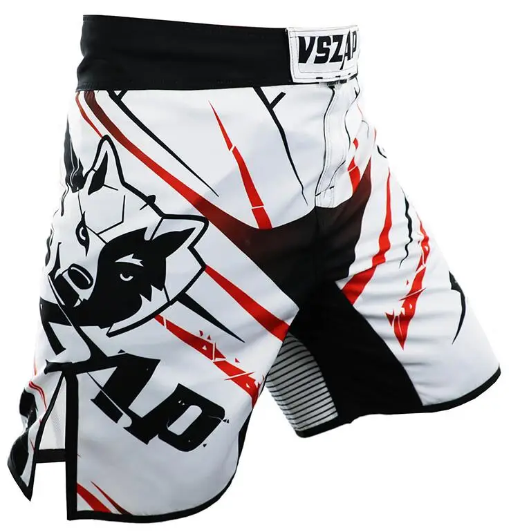 VSZAP взрывающиеся боевые шорты белый и черный ММА Спорт отдых Фитнес Санда