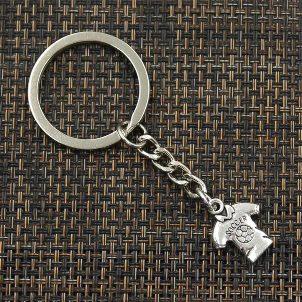 New Fashion Men 30mm Keychain DIY Metal Holder Chain Vintage Soccer Skirt 19x15mm Bronze Pendant Gift | Украшения и аксессуары