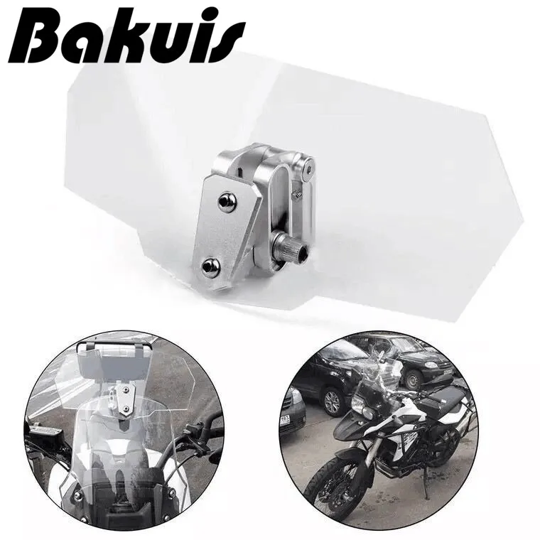 Universal Motorcycle Parts Windshield Windscreen For Honda Yamaha Suzuki Kawasaki BMW R1200gs ADVF700 Ducati Harley Wind Spoiler |