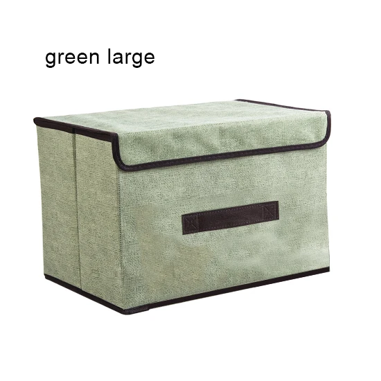 green-L Коробка для хранения одежды с крышкой одежда носки игрушки закуски разное Oraganier Косметика Домашняя одежда коробка для хранения ящики/Органайзер - Цвет: green-L
